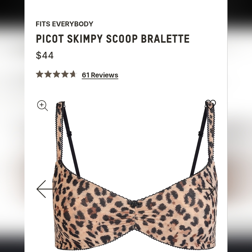 SKIMS Sienna Jaguar Skimpy Picot Scoop Bralette - Picture 5 of 12